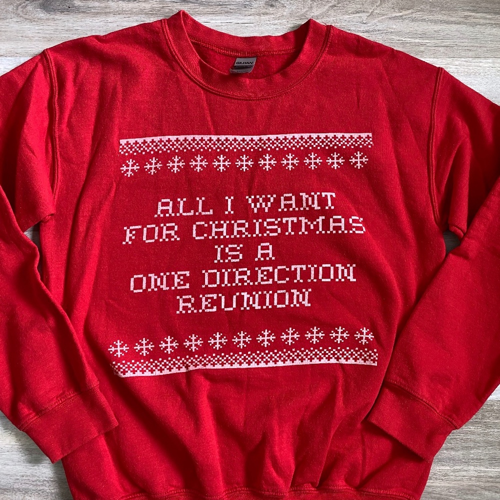 One Direction All I Want For Christmas Is 1D Reunion Ugly Sweater sweatshirt S M